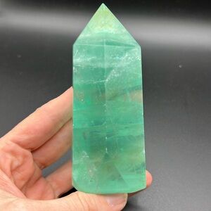 Bright Green Fluorite Crystal Tower